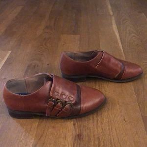 Jeffery Campbell brown leather shoes